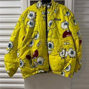 Yellow Cartoon Print Jacket